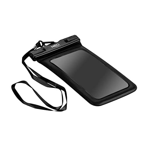 NEO TOOLS Housse de téléphone étanche en PVC et ABS, taille 19,5 x 11 cm, poids 80 g, pour téléphone jusqu'à une taille maximale de 6,2 pouces, IPX8 é