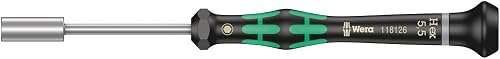 Wera 05118126001 Kraftform Micro 2069 Nutspinner Electronics Precision Screwdriver, 5.5mm Head, 60mm Blade Length
