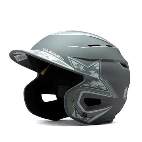 Boombah DEFCON Batting Helmet Sleek Profile Flag 2 Navy/White/Red NOSCAE - Size Junior 6 1/4