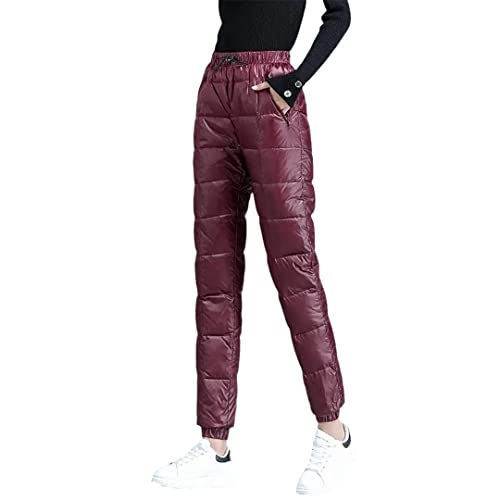 Pantalon de survêtement surdimensionné en duvet pour femme stretch taille 3XL