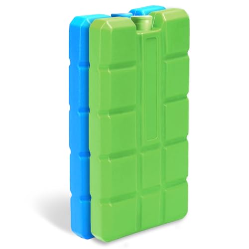 sunVigorous Kühlakkus für Kühltasche, 2/4/8 Stück à 200 ml, Wiederverwendbarer Ultradünner Kühlelement, Geeignet für Outdoor, um Lebensmittel Frisch zu Halten (Blau1+Grün1) 1