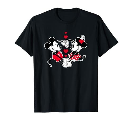 Disney Mickey and Minnie Love Gaze Hearts T-Shirt