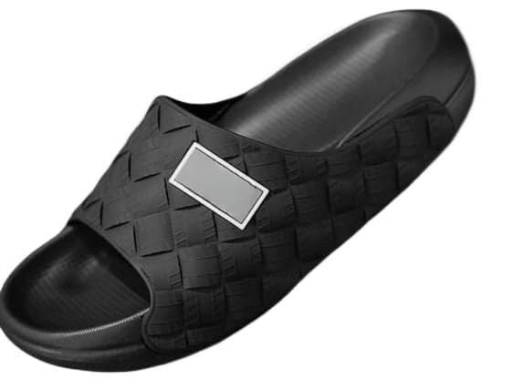 Men's Fashionable EVA Slides - Comfortable & Versatile, Beige with Black Sole, Textured Design, Lace-Up Closure for Casual Attire, Spring/Summer Collection