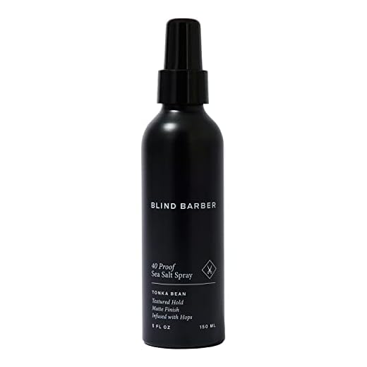 Blind Barber 40 Proof Sea Salt Spray - Volumizing Texture Spray for Off-The-Beach Hair Waves & Matte Natural Finish - Water Based Styling Mist for Men (6oz / 180ml)