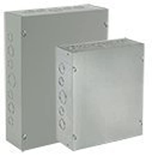 Hoffman ASG8X8X6 Pull Box, Screw Cover with Knockouts, Galvanized, 8