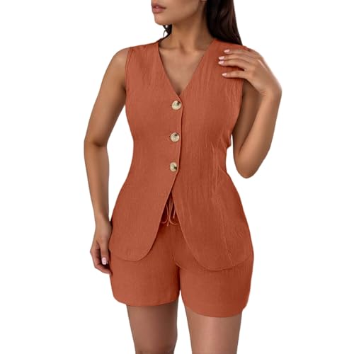 Short décontracté pour femme ensemble deux pièces ouvert devant fluide et coupe manches courtes