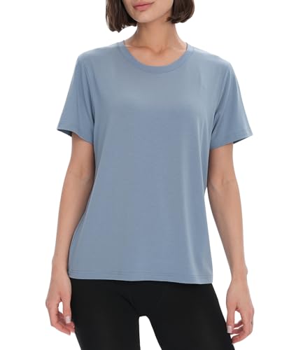 BAMBOO COOL Women's T Shirts Classic Short Sleeve Fit Tops for Women Casual Fitted Tees