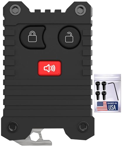 Upgraded Key Fob Case for Ford - 3 & 4 Button Key Cover - Durable Protection - Anti-Slip Grip - Easy Installation - Compatible for Ford F-Series, Explorer, Edge & More (Black Fob, 3 Button)