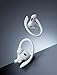 ICARERSPACE 2 Pairs [Middle & Large] Ear Hooks Compatible with AirPods Pro 3, 2, Pro, AirPods 4, 3, 2 & 1, Upgraded Anti Slip Sports Clip Hooks for AirPods 1, 2, 3, 4,Pro, Pro 2 – White