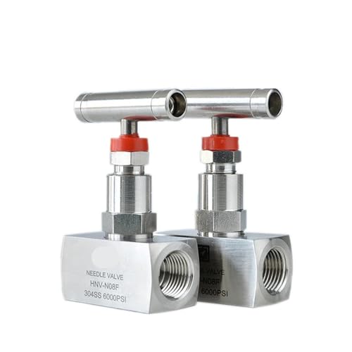 Vanne à aiguille haute pression 1/2 acier inoxydable 304 arrêt L