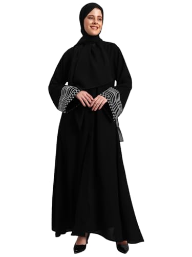 Elegant Womens Abayas with Hijab | Embroidered Abayas with Hijab | Modest Islamic Clothing | Cover Up Womens Islamic Dress