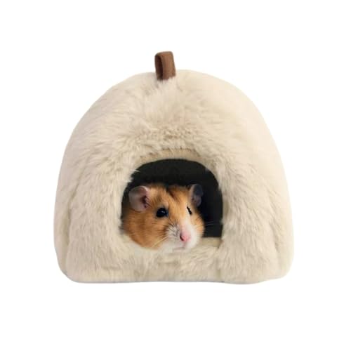 ハムスター ハウス 冬ハウス モルモット ハウス ふわふわ家 ペットハウス ドーム型寝袋 多機能小屋 寝袋 遊び場 巣 取り外し可能な 冬用 防寒 保温 寒さ対策 暖かい眠 滑り止めボトム ペット用品 15*15*15cm