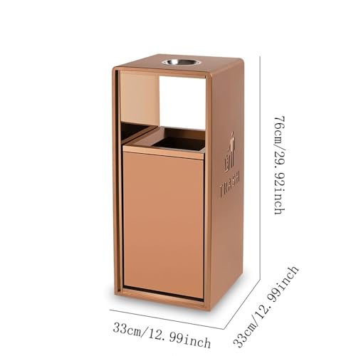 Cubo de basura para exteriores metálico para evitar dispersión de cenizas y acumulación de residuos 3