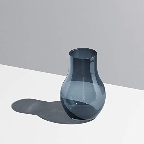 Georg Jensen Cafu Medium Vase in Deep Blue - Handmade Solid Glass - Designed by HolmbäckNordentoft - Luxury Flower Holder - 20.5 x 30 cm