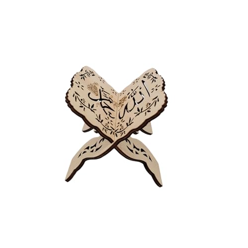 Ramadán Corán, 1 Pieza Qoran Santa Libros De Madera, Plegable, Soporte De Lectura Para Ramadán Musulmán, Decoración De Mesa Eid Al Fitr Patrón A