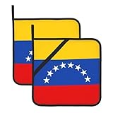 Topflappen mit der Flagge Venezuelas, 2er-Set, Bedruckt, hitzebeständig, für die Küche, zum sicheren und stilvollen Kochen, Backen und Grillen, Geschenke für Frauen