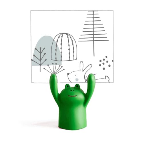 Mémo dessin animé animal grenouille : porte-photo paysage arbre et chiot
