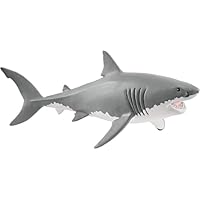 schleich Wild Life 14809 Realistic Great White Shark Figurine - Durable and Educational Ocean Toys - Shark Animal Figurine for Play and Imagination - Shark Toys Gift for Boys, Girls, Kids Ages 3+