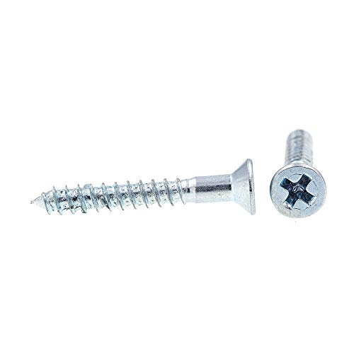 Tornillos para madera PRIME-LINE 9034121, cabeza plana, sistema Phillips, #3 X 3/4 pulgadas, acero zincado (paquete de 50) miniatura 2