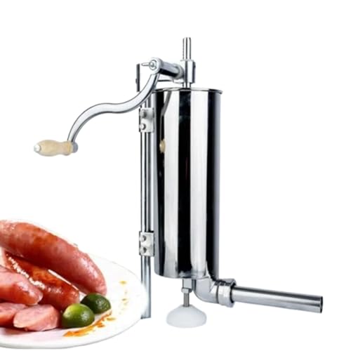 QXYOGO Embutidor Manual de Carne for Salchichas, máquina de llenado de Salchichas de Acero Inoxidable, Tubo, jeringa casera, Fabricante de Salchichas, 4 Uds., 165mm/6,5 Pulgadas(3.8cm)