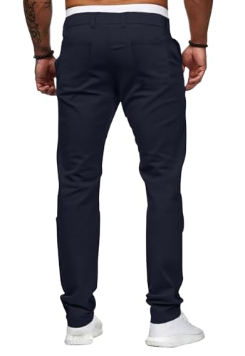 ALLABREVE Men's Chinos Casual Dress Pants Slim Fit Skinny Stretch Flat-Front Lightweight Comfort Slacks - Image 5