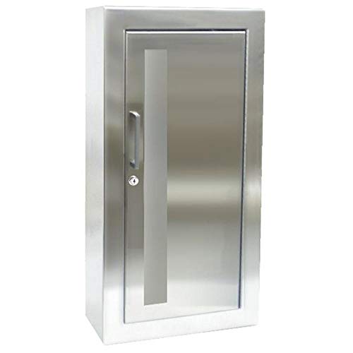 JL Industries 1033W10 Cosmopolitan Series Surface Mounted Fire Extinguisher Stainless Steel Cabinet