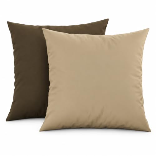 PETTI Artigiani Italiani - 2er-Set Kissenbezüge 65x65 cm aus Mikrofaser, Dekokissen-Bezüge für Schlafzimmer und Sofa… – Ansicht 1