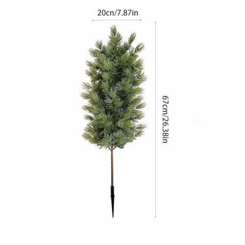 Artificial Cedar Topiary for Outdoor Christmas Tree Decor 26.38×7.87'' - image 3