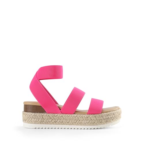 Image of DREAM PAIRS Strappy Espadrille Platform Wedge Sandals for Women Dressy Summer, Comfortable Open Toe Sandals with Cushioned Insole and Ankle Strap Buckle