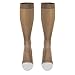 Truform Women's Compression Stockings, 15-20 mmHg, Knee High Length, Open Toe, Opaque, Beige, X-Large