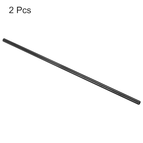 QUARKZMAN 2 Stück Kohlefaserrohr 8 x 10 x 420mm glänzende Oberfläche Stab 3K Rollgewickeltes reines Kohlefaser-Rundrohr für RC-Flugzeug Multicopter Quadcopter