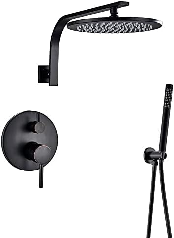 Ensemble de douche noir mat haut de gamme avec tête jet pluie