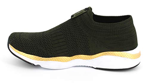 Image of SPARX Men SM-484 Forest Green Golden Sports Shoes - 7 UK