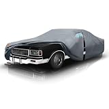 Waterproof Chevrolet Caprice(1970-2016) Car Cover with Breathable Vents, [Upgrade] Premium Covers with Cotton Liner and Zipper Door, Sun Rain Snow Dust Uv Protection.(Gift with Towel)