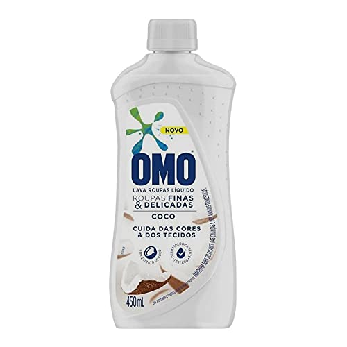 OMO Lava-Roupas Líquido Roupas Finas E Delicadas Coco Frasco 450M...
