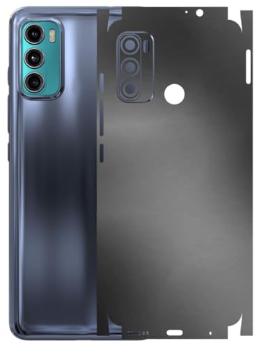 Image of AtOdds - Full Body Back Screen Guard Protector Film - Lamination Wrap Skin Sticker Compatible with Moto G60 | Scratchproof Matte Finish (Metallic Grey)