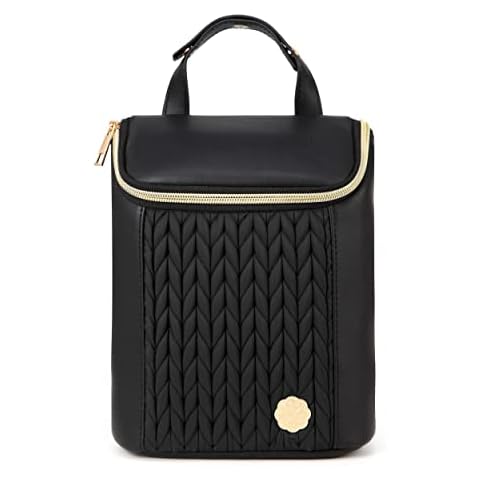 SEWBOO Baby Bottle Cooler Bag with Adjustable Straps to Fits Stroller or Diaper Bag,Insulated Baby Bottle Bag for Nursing Moms Daycare or Travel (Black) Cover