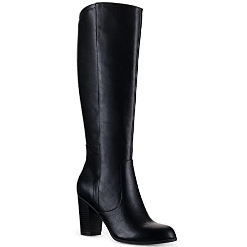 Style & Co. Womens Addyypwc Faux Leather Wide Calf Knee-High Boots