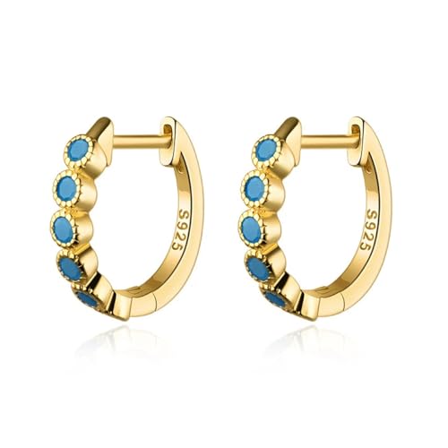 Boucles d'oreilles Hoop Sweet Minimalin : finis les bijoux lourds avec ces créoles bleues