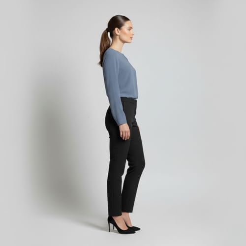 Image of BLACKSMITH Long Sleeve Key Hole Neck Formal Office Shirt for Women | Women Stylish Western Tops
