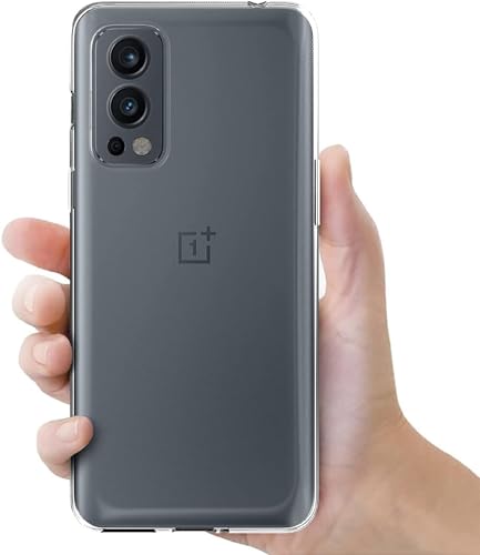 Image of NISHTECH for OnePlus Nord 2T 5G (2022) Premium Transparent Hybrid Soft Slim Dust Proof Back Case Cover Silicone with Camera Protection