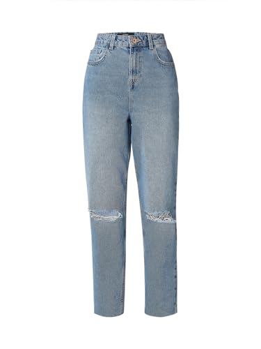 Image of VERO Moda Women's Mom Fit High Rise Distressed Jeans