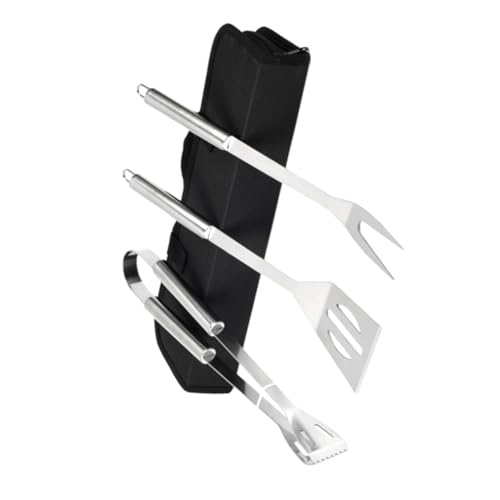 Set de 3 accesorios para parrilla en acero inoxidable miniatura 1
