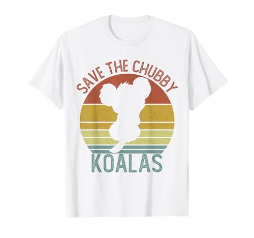 Save the Koalas Mens Koala Camicie Retro Animal Kawaii Koala Maglietta