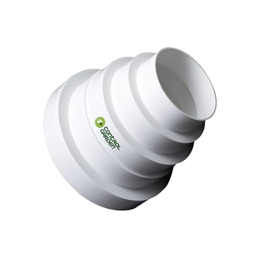 CONTROL GARDEN Reductor Universal para Sistemas Ventilación - Acople Conector para Conductos Ventilación Diámetro Ø 80 100 120 125 150 mm - Reductor Tubo Blanco