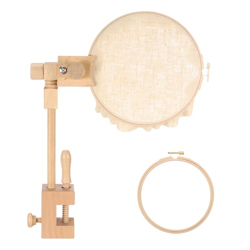 PATIKIL Embroidery Hoop Stand, Adjustable Rotated Beech Wood Cross Stitch Stand Holder for DIY Art...