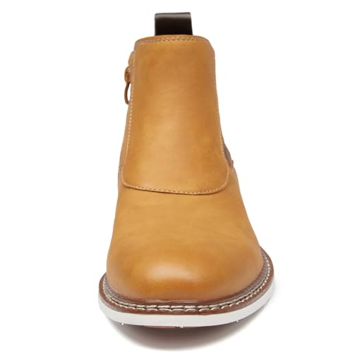 Men's Chelsea Boots Casual Chukka Ankle Boots Side Zipper Clouser Elastic Dress Boots Work Shoes for Men.3