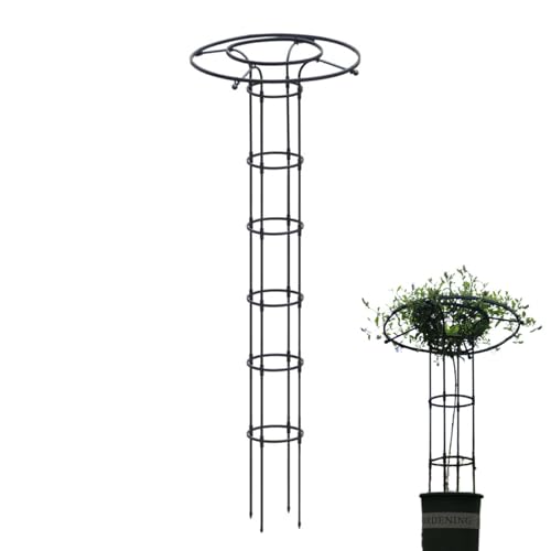 Obelisk Rankhilfe Metall,Outdoor Rankgitter Für Kletterpflanzen, Vertikaler Schirm-gartenspalier-Turm,...
