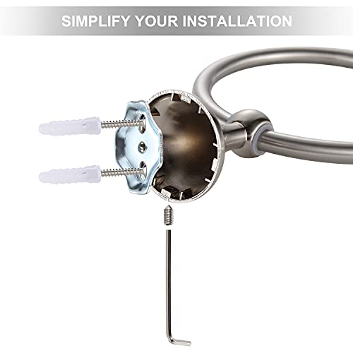 Bgl 157322-SN Towel Ring Brushed Nickel Matal Wall Mount For Bathroom 2 Pack Classic Style thumb #3