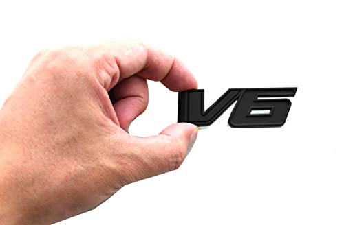 Image of 1x NEW Bed Fender V6 Emblem Tailgate 3D Sticker Badge Replacemewnt for 17-18 Canyon Colorado 23349280 (Black)